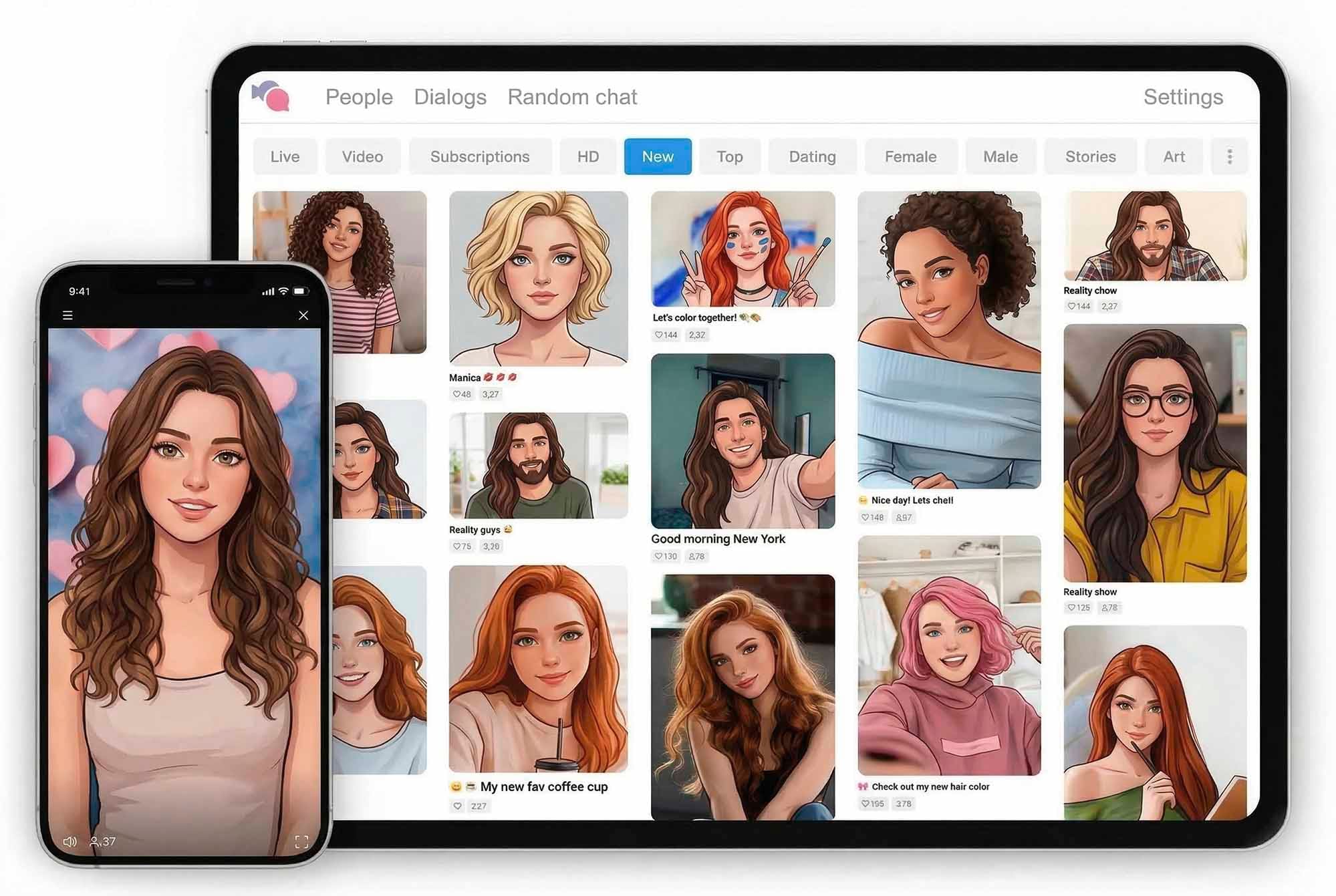 Dating App to chat with AI girls